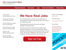 Tablet Screenshot of homeworkersnet.com